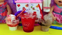 BABY ALIVE EATS DAIRY QUEEN!!! Ice Cream Challenge   Lucy Doll Poop Diaper & Bath Time