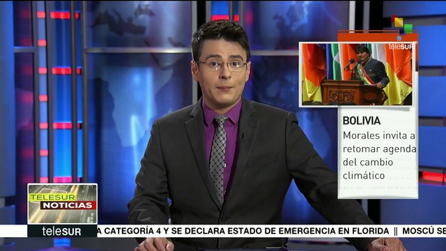 Evo Morales llama a retomar la agenda del cambio climático