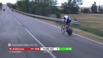 Kelderman at the first intermediate - Étape 16 / Stage 16 - La Vuelta 2017