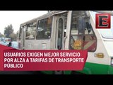 Descontento por aumento en tarifas al transporte público