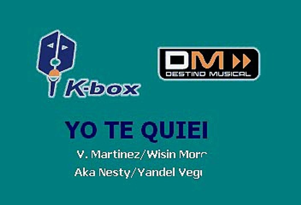 Wisin & Yandel - Yo te quiero (Karaoke)