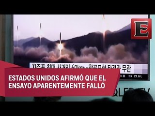 Norcorea prueba misil balístico y desafía advertencias mundiales