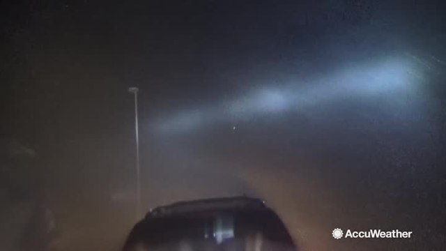 Reed Timmer records as Hurricane Harvey rocks cars back and forth, cuts off power to hotel