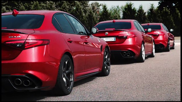 Alfa Romeo Giulia and the Ferrari Team's three champion drivers La Meccanica Delle Emozioni in a video