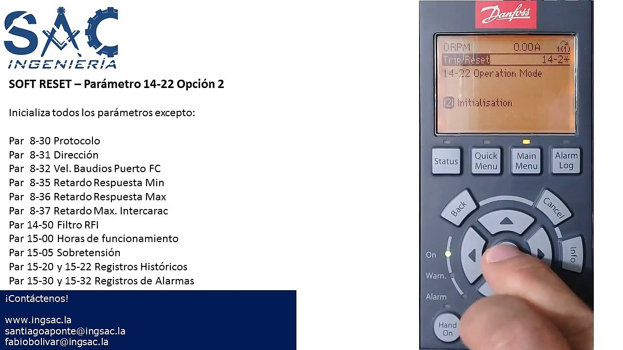 Como Inicializar un VFD Danfoss VLT FC