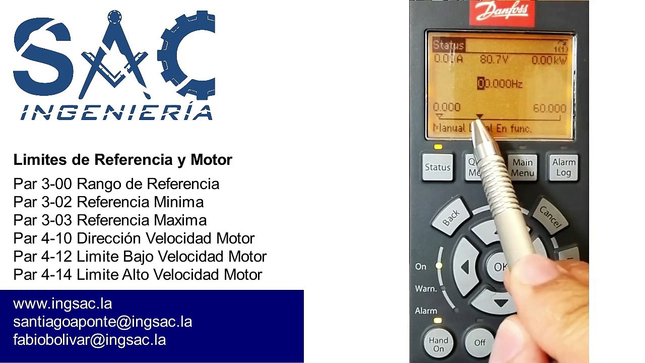 Limites de Referencia y Motor Danfoss VLT FC