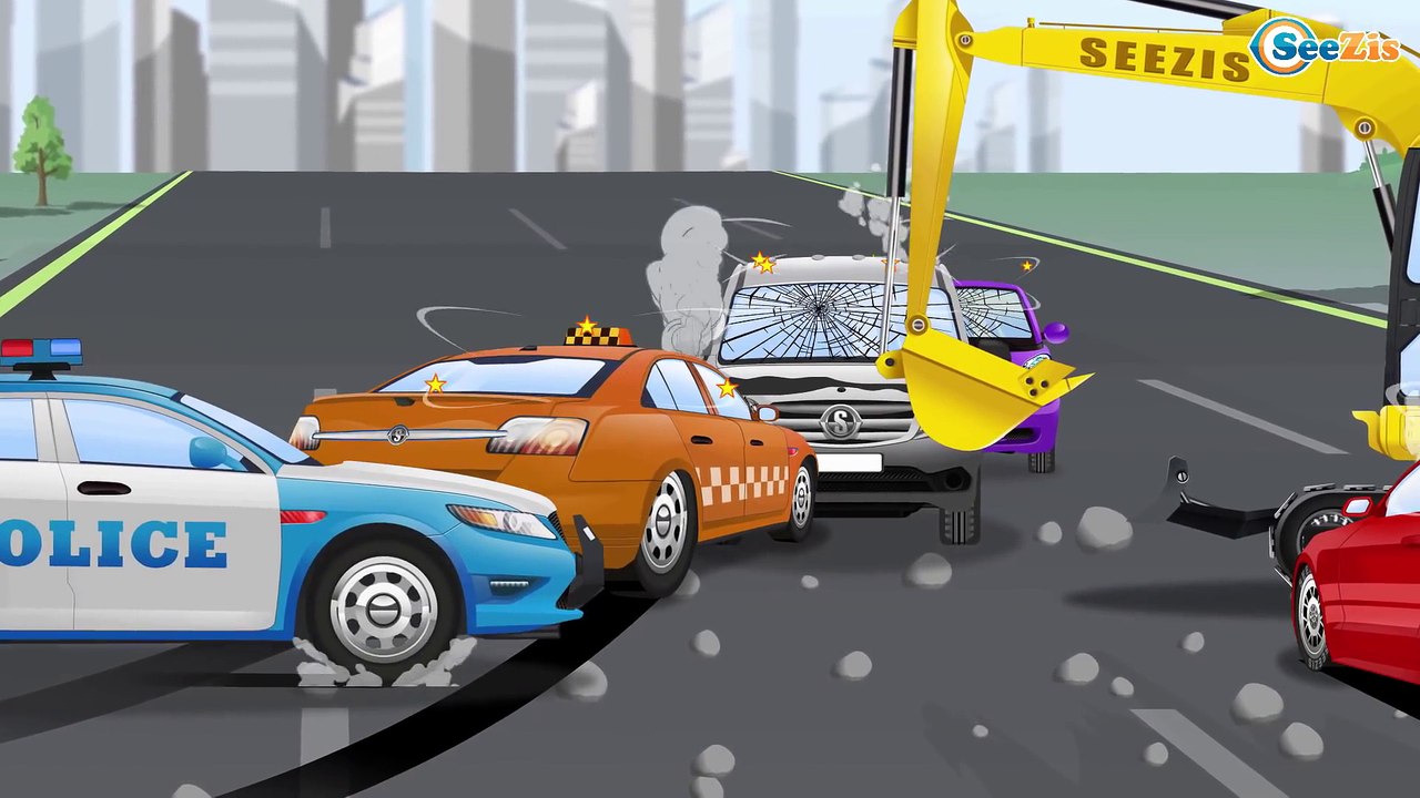 Мультики про Машинки Экскаватор в городе ремонт дороги – 2D Мультфильм Сборник Все серии подряд