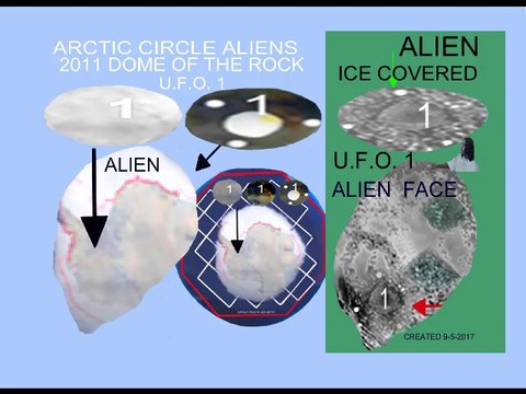 2011 DOME OF THE ROCK U.F.O. APPAEARS APPEARS WITHIN THE ANT ARCTIC CIRCLE HUGE ALIEN & GIZA SPHINX FACE IMAGES