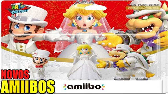 AMIIBOS DE CASAMENTO ENTRE MARIO PEACH E BOWSER