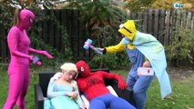 Spiderman & Frozen Elsa w/ TOILET PRANK! Spidergirl Joker Maleficent Superheroes Fun Episode 21