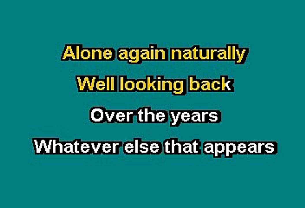 Gilbert O'Sullivan - Alone Again (Karaoke)