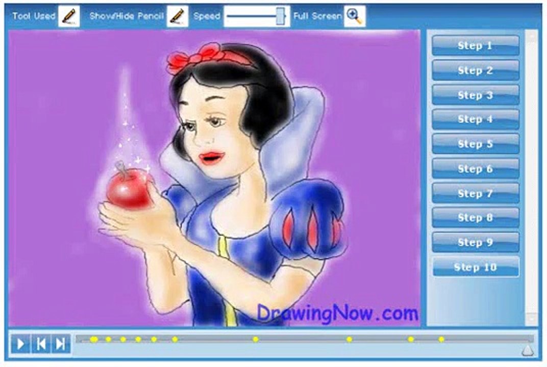 Y lindo Sorteo fácil cómo princesa nieve para Blanco disney