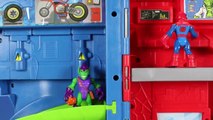 Spider-Man Gets Trapped! Playskool Heroes Spiderman and the GreenGoblin Imaginext Toys