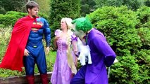 Frozen Elsa DRESS CHALLENGE! w/ Spiderman Princess Anna Joker Maleficent Pink Spidergirl S