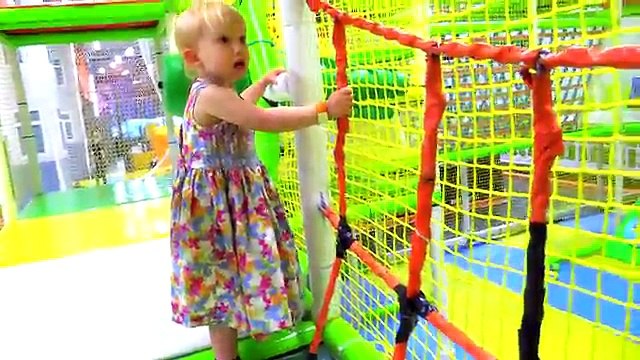 Indoor Playground Family Fun for Kids Part 3 with Spelling | Ball Pits, Inflatables, Slide