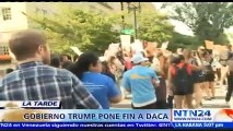 Dreamers se concentraron frente a la torre Trump en Nueva York para rechazar la eliminación del programa DACA