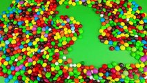 Learn To Count with Candy Numbers! Surprise Eggs Filled with Smarties Skittles & Candy Cir