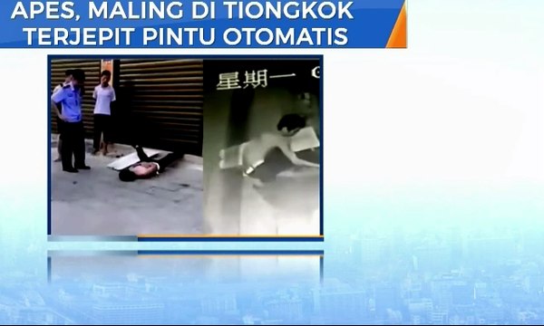 Maling Gagal Mencuri Karena Terjepit Pintu Toko