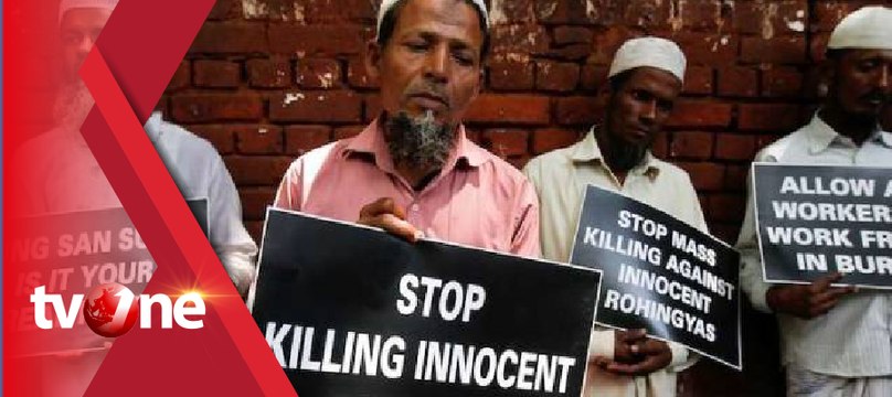 Puluhan Warga Rohingya di India Berunjuk Rasa Protes Sikap Diam Pemerintah Myanmar