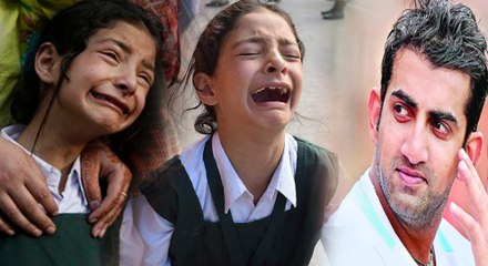 கண்ணீர் விடும் சிறுமிக்கு உதவும் கவுதம் கம்பீர்-வீடியோ