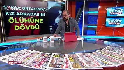 Sokak ortasında kız arkadaşını öldüresiye dövdü