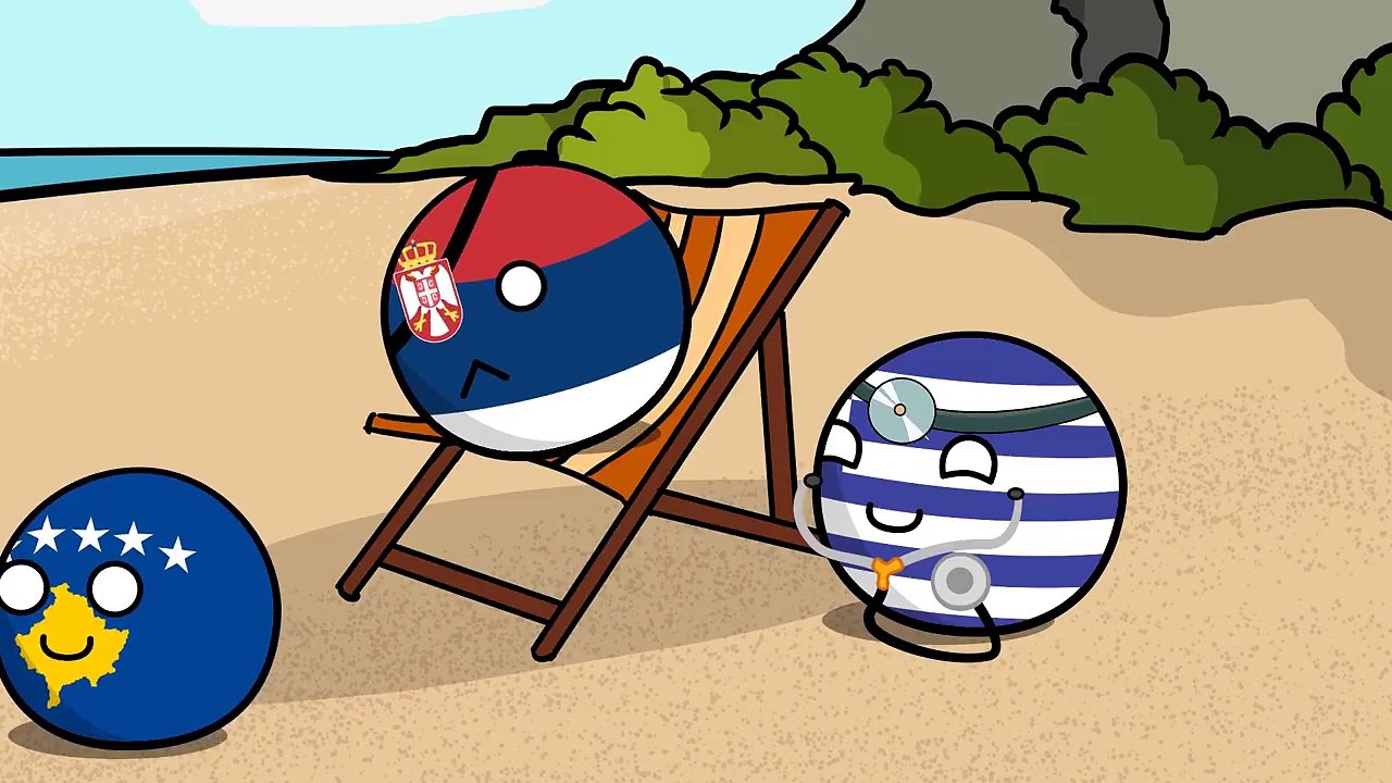The breakup of Yugoslavia Countryballs