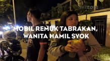 Mobil Remuk Tabrakan, Wanita Hamil 9 Bulan Ini Syok