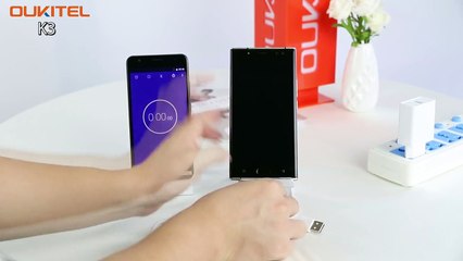 OUKITEL K3 fully charged in 2 hours and 50 minutes