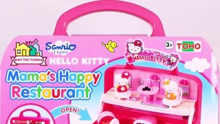 Et café maison de poupées bonjour Salut minou mon jouer minuscule ville jouet déballage Bienvenue Playset sanrio r