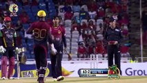 Chris Gayle Struggling to Play Shadab Khan in play Off  CPL 2017 06 Sep