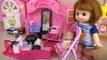 Hair shop baby doll and Barbie toys hair play