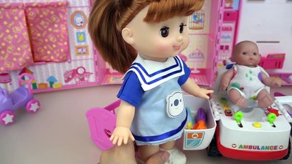 Baby Doli and doctor Hello kitty car toys baby doll play