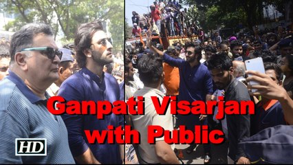 Ranbir Kapoor's Ganpati Visarjan with public