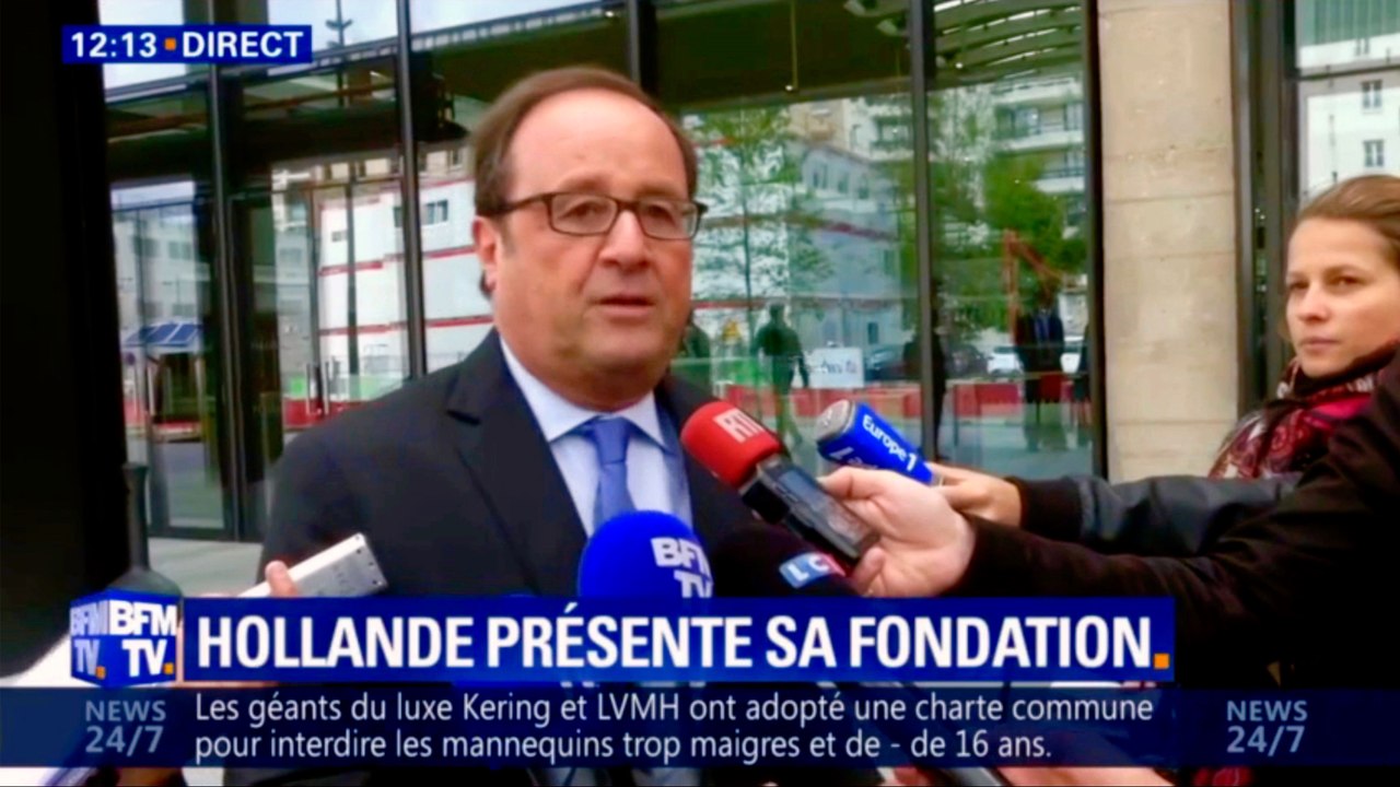 L'ancien Président de la République François Hollande lance sa fondation, "La France s'engage": point presse