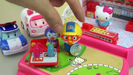 Hello kitty and Ambulance surprise eggs car toys play