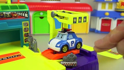 Robocar Poli slide car center and sand mini heavy car toys