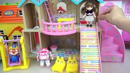 Baby doll park slide wheel and car toys play