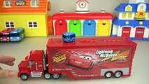 Cars Carrier and truck surprise eggs and Robocar Poli car toys
