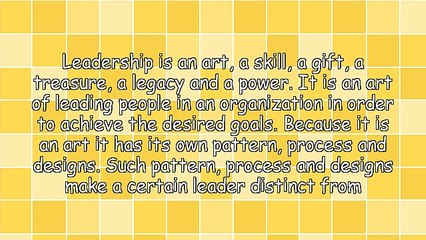 On Acquiring Leadership Skills