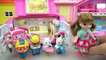 Pink Camping Car and hello Kitty Baby doll house toys play