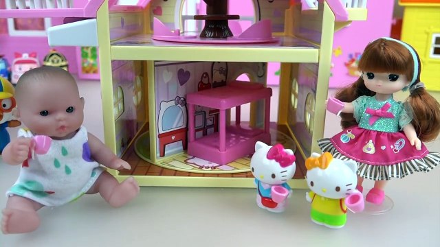 Hello Kitty Camping Car Baby doll picnic house and Doctor toys play