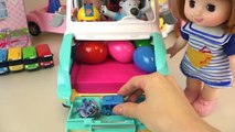 Baby doll and Rabbit Blue camping car and house toys play