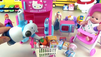 Baby Doll and IceCream Truck Car Play doh Pororo toys