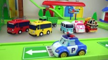 Dinosaur and Robocar Poli car toys playset