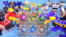 Dinosaur eggs toys with Pororo and Kinder Joy Surprise eggs