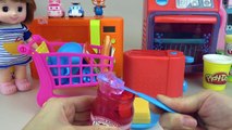 Baby Doll Kitchen toys cook vegetable and Play Doh cake microwave toy