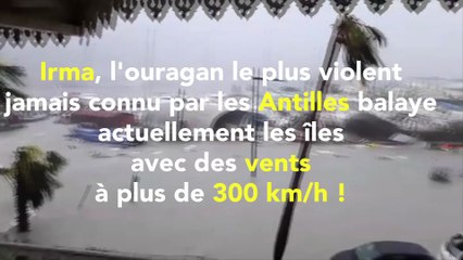 L'ouragan Irma balaye les Antilles avec des vents  à plus de 300 km/h !