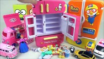 Hello Kitty refrigerator Kitchen toy & Pororo - ToyPudding 헬로키티와 뽀로로 냉장고