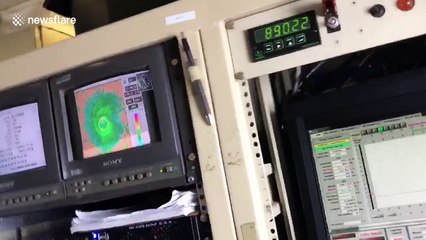 Video of plane flying into Hurricane Irma's eye