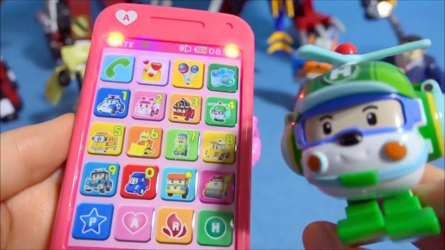 또봇 로보카폴리 Robocar Poli Amber Smart phones & Tobot toys 스마트폰 오픈박스 다이노포스 파워레인저 또봇 장난감